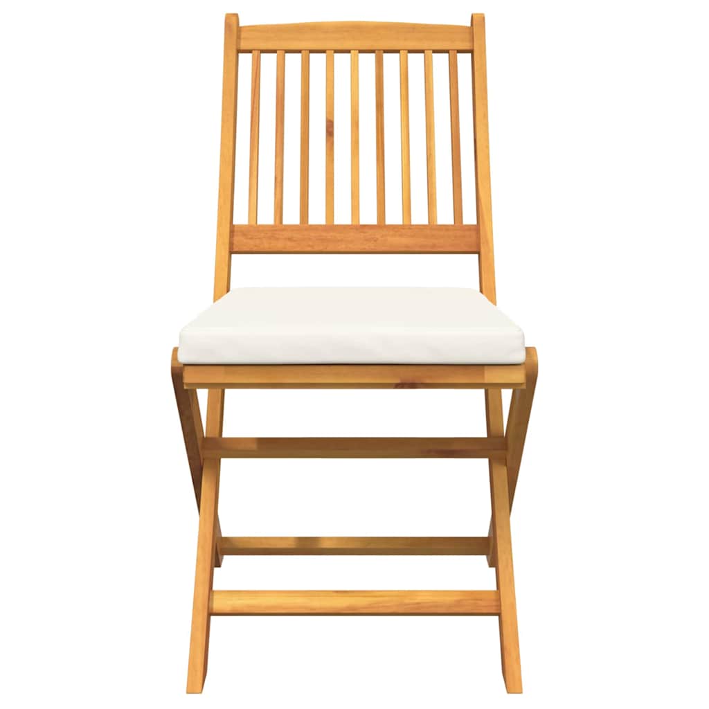 Klappstuhl 8 pcs Weiß 49 x 57,5 x 92 cm Massivholz Akazie