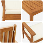 Gartensofa-set 5 pcs Braun Massivholz Akazie