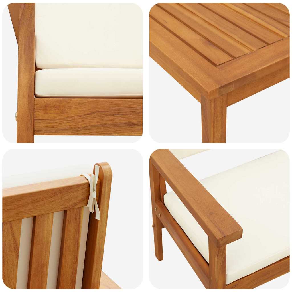 Gartensofa-set 5 pcs Braun Massivholz Akazie