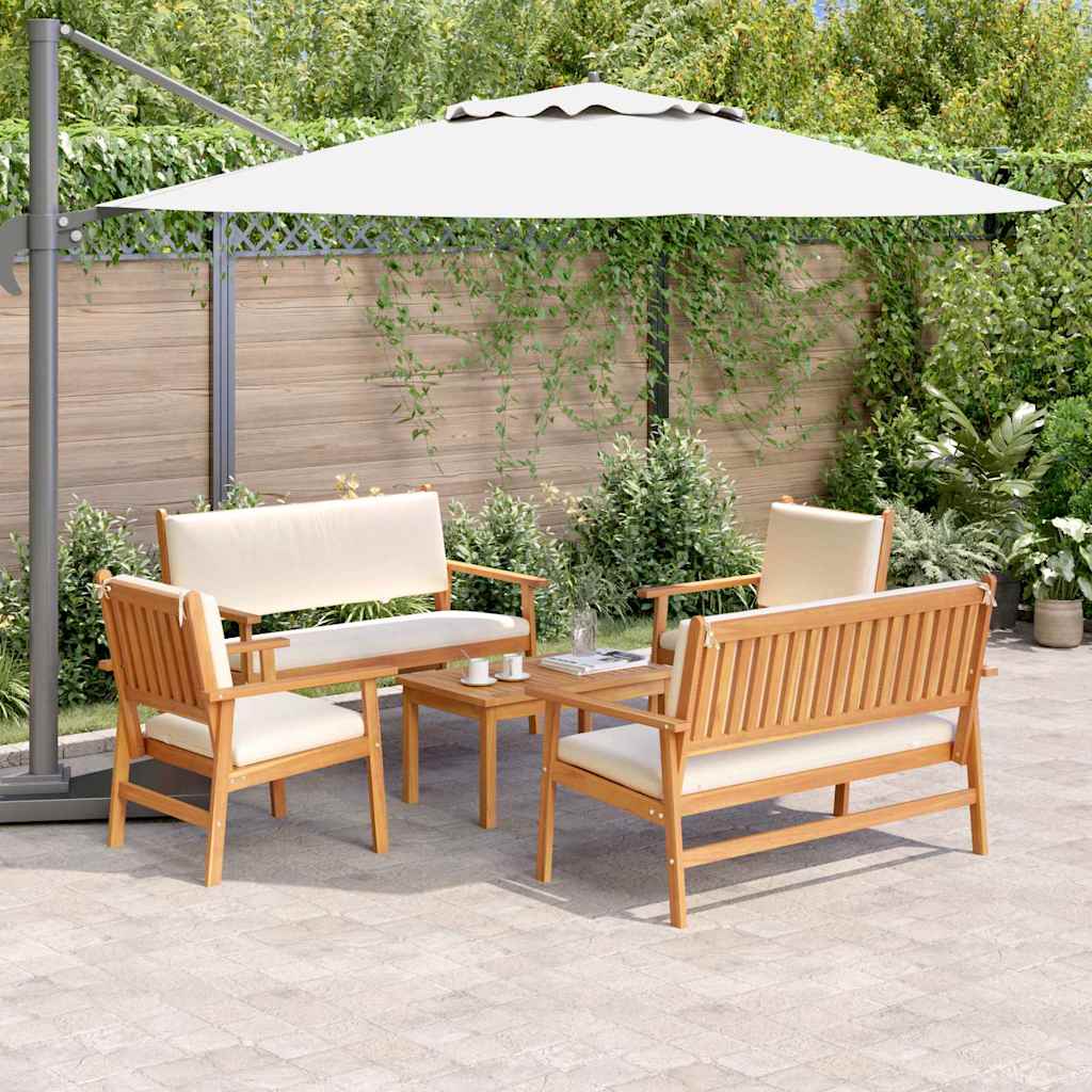 Gartensofa-set 5 pcs Braun Massivholz Akazie
