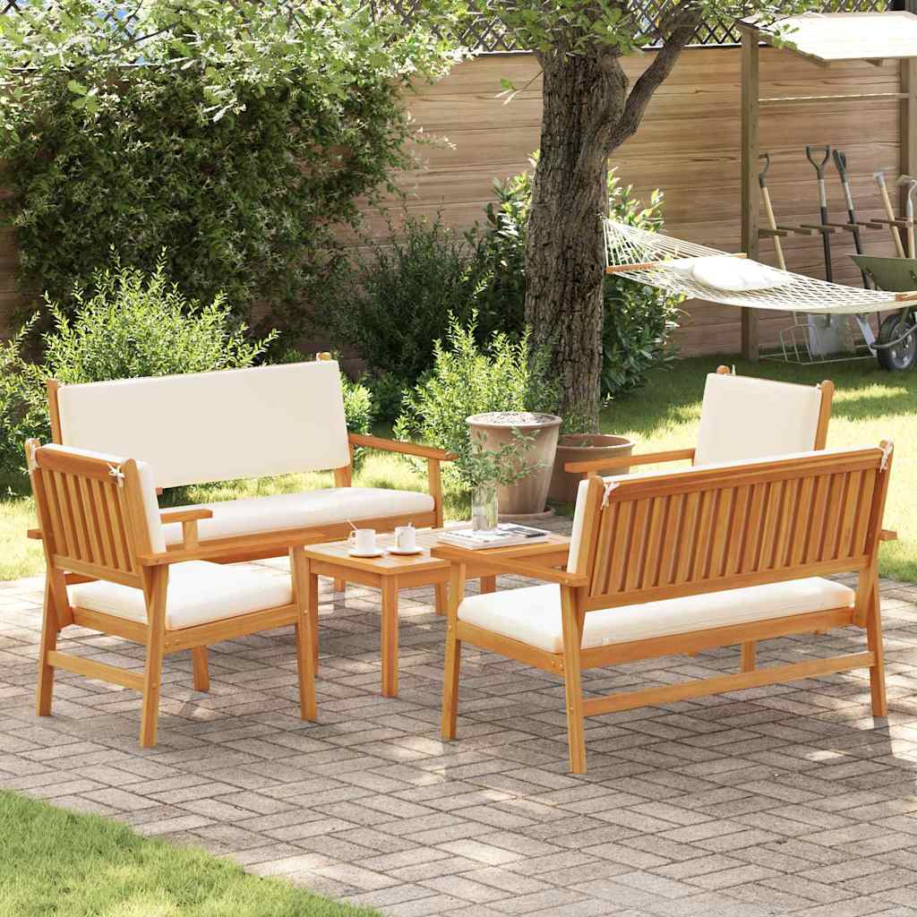 Gartensofa-set 5 pcs Braun Massivholz Akazie