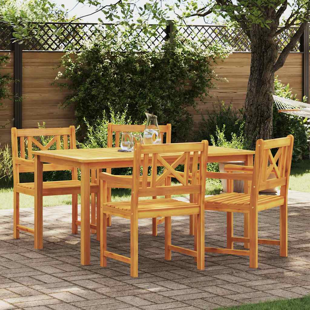 Bank Outdoor 4 pcs Natur 56 x 55,5 x 90 cm Massivholz Akazie