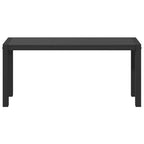 Gartenbank Schwarz 100 x 28 x 45 cm Stahl