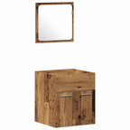 Badezimmermöbel-Set Wandmontiert 4 pcs Altholz Holzwerkstoff