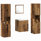 Badezimmermöbel-Set Wandmontiert 4 pcs Altholz Holzwerkstoff