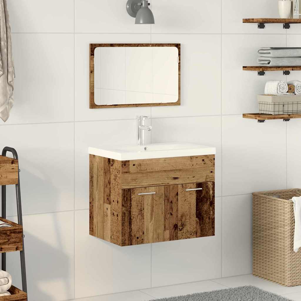 Badezimmermöbel-Set Wandmontiert mit Speicher Holzwerkstoff