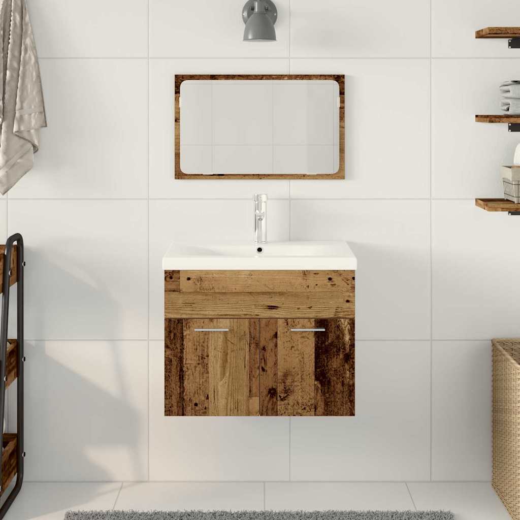 Badezimmermöbel-Set Wandmontiert mit Speicher Holzwerkstoff