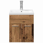 Badezimmermöbel-Set Wandmontiert 3 pcs Altholz Holzwerkstoff