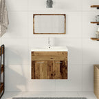 Badezimmermöbel-Set Wandmontiert 3 pcs Altholz Holzwerkstoff