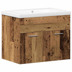 Badezimmermöbel-Set Wandmontiert 3 pcs Altholz Holzwerkstoff