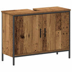 Badezimmer Waschbeckenmöbel mit Regal 3 pcs Braun Holzwerkstoff