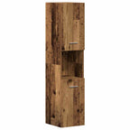 Badezimmermöbel-Set mit Regal mit Tür 4 pcs Braun Holzwerkstoff