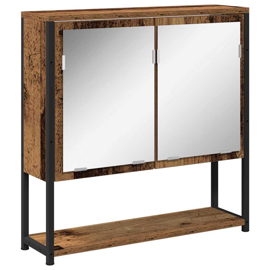 Badezimmermöbel-Set mit Regal mit Tür 3 pcs Braun Holzwerkstoff