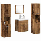 Badezimmermöbel-Set Wandmontiert 4 pcs Altholz Holzwerkstoff