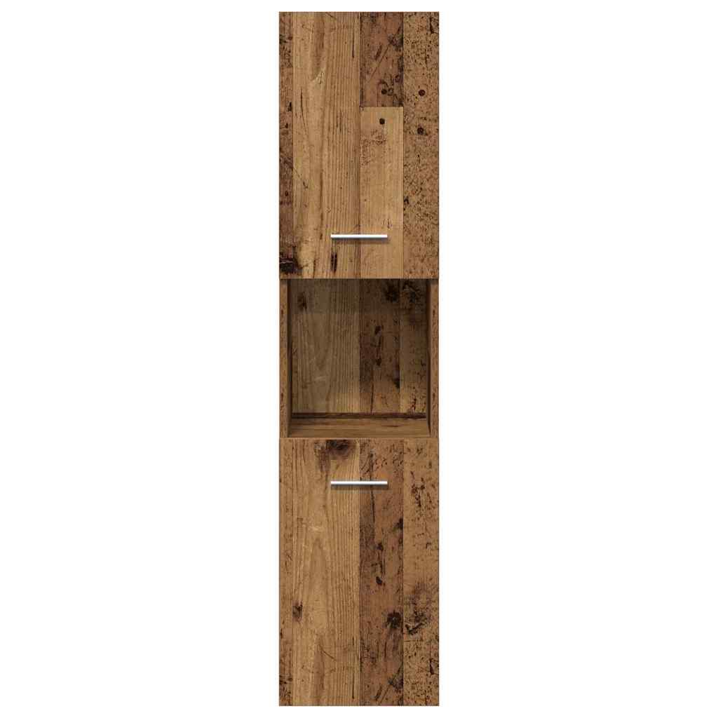 Badezimmermöbel-Set mit Regal 4 pcs Altholz Holzwerkstoff