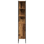 Badezimmermöbel-Set mit Regal mit Tür 4 pcs Braun Holzwerkstoff
