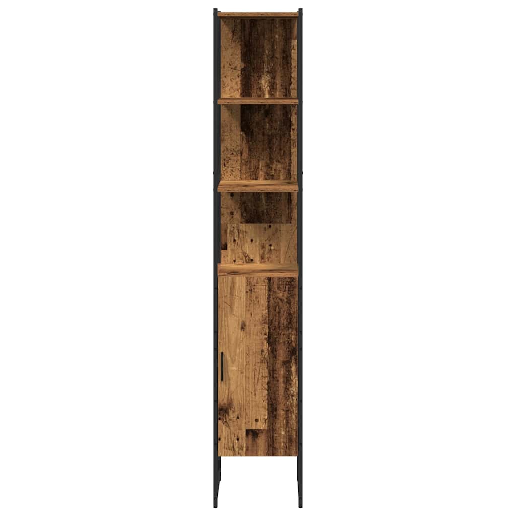 Badezimmermöbel-Set mit Regal mit Tür 4 pcs Braun Holzwerkstoff