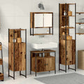 Badezimmermöbel Set mit Regal 4 pcs Altholz Holzwerkstoff
