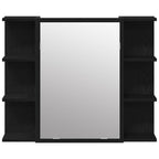 Badezimmermöbel-Set mit Regal 3 pcs Schwarz 30 x 30 x 99,5 cm
