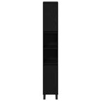 Badezimmermöbel-Set Wandmontiert 3 pcs Schwarz Eichen-Optik
