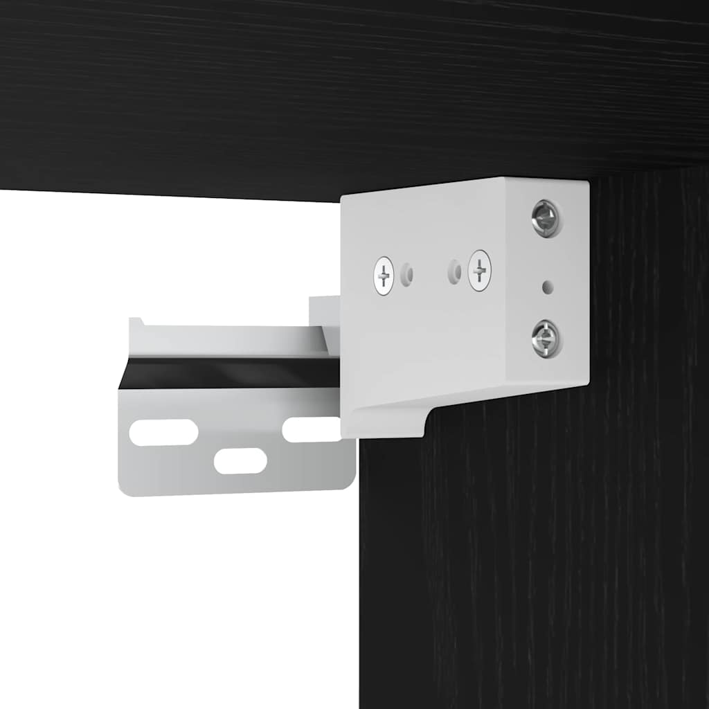 Badezimmerschrank Schwarz Eichen-Optik 90 x 38,5 x 46 cm