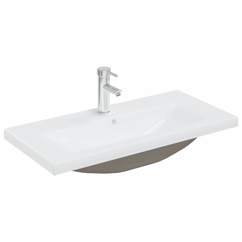 Badezimmerschrank Schwarz Eichen-Optik 90 x 38,5 x 46 cm