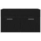 Badezimmerschrank Schwarz Eichen-Optik 90 x 38,5 x 46 cm