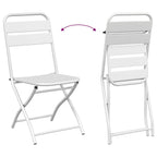 Gartenklappstuhl 2 pcs Weiß 42 x 52 x 82 cm