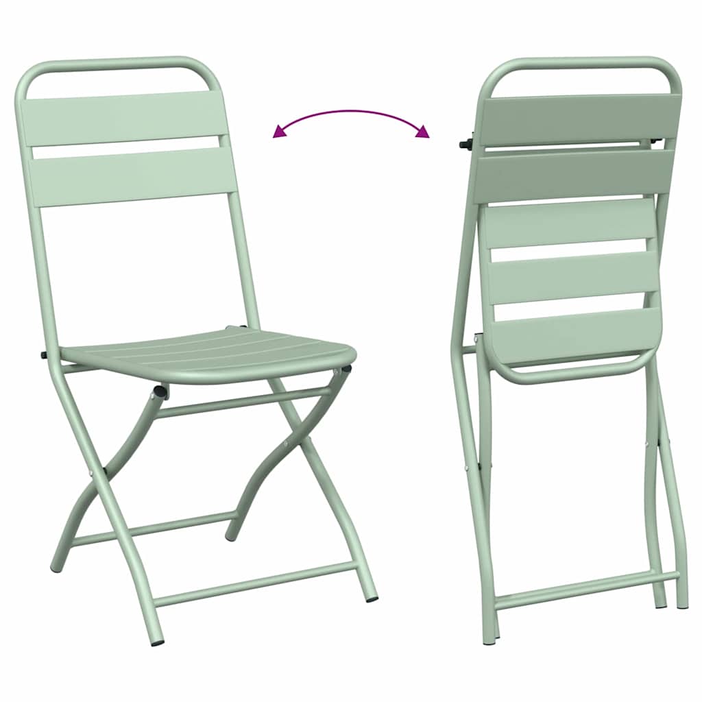 Gartenklappstuhl 2 pcs Hellmint 42 x 52 x 82 cm