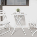 Bistrotisch Weiß 55 x 55 x 72,5 cm Pulverbeschichteter Stahl