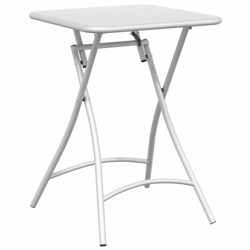 Bistrotisch Weiß 55 x 55 x 72,5 cm Pulverbeschichteter Stahl