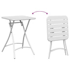Bistrotisch Weiß 55 x 55 x 72,5 cm Pulverbeschichteter Stahl