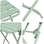 Bistrogarnitur 3 pcs Grün Stahl