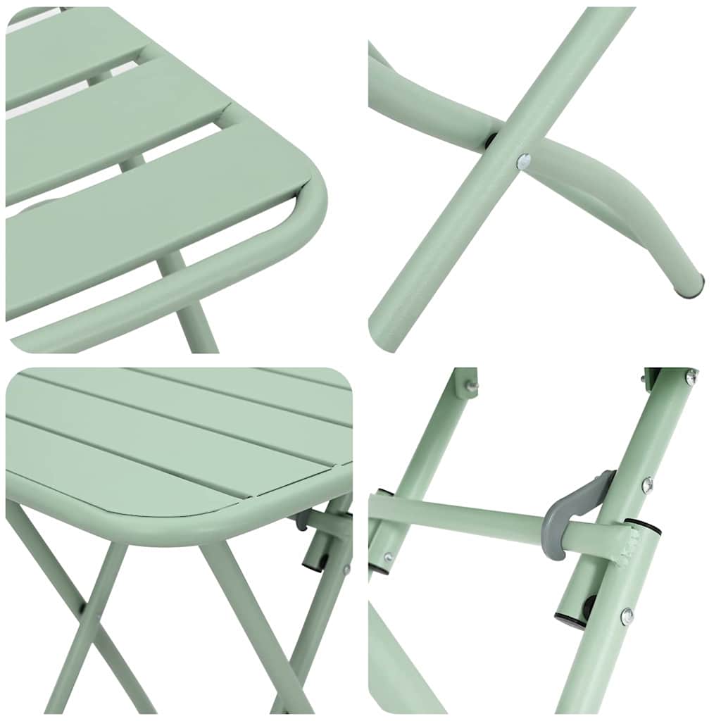Bistrogarnitur 3 pcs Grün Stahl