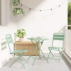 Bistrogarnitur 3 pcs Grün Stahl