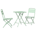 Bistrogarnitur 3 pcs Grün Stahl