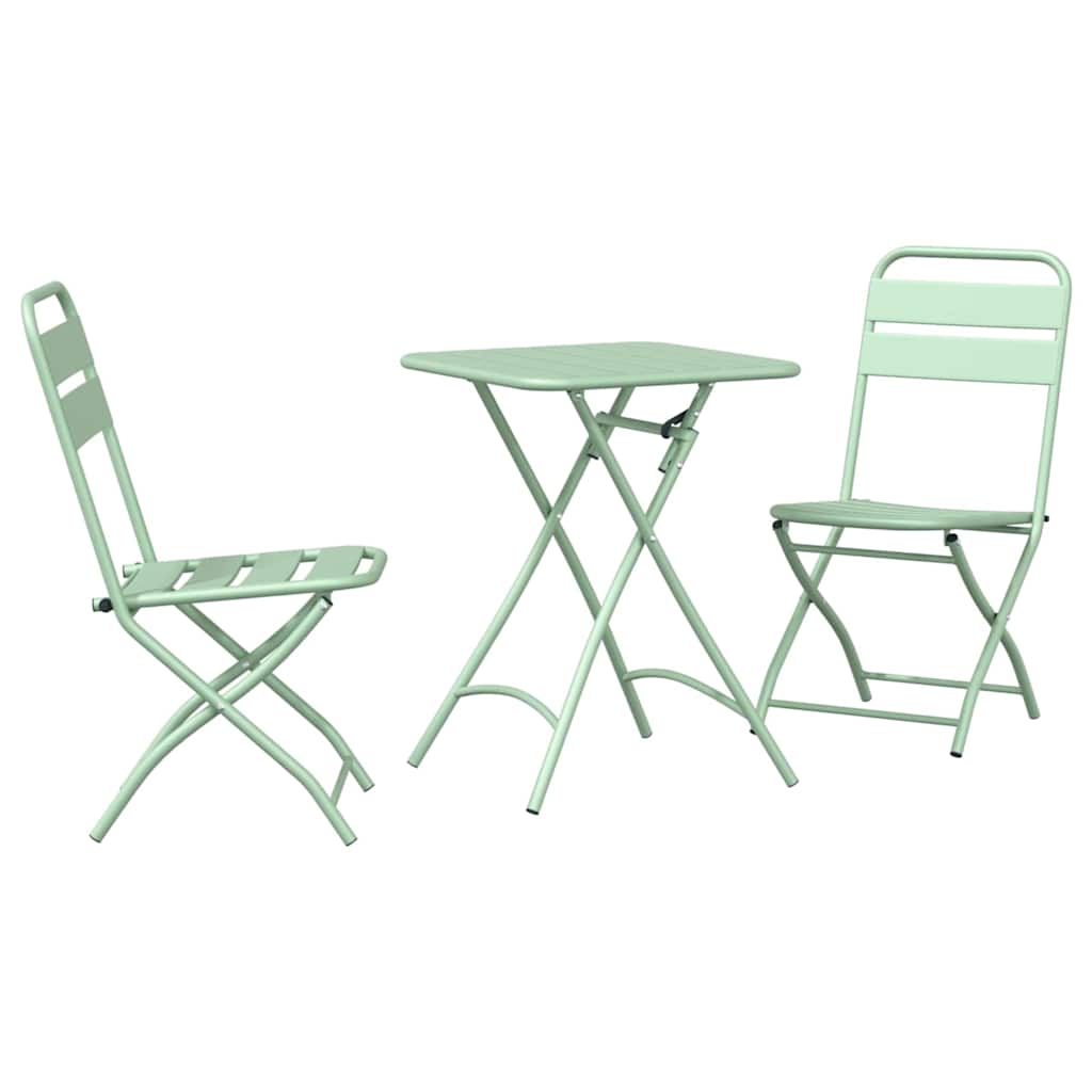 Bistrogarnitur 3 pcs Grün Stahl