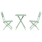 Bistrogarnitur 3 pcs Grün Stahl
