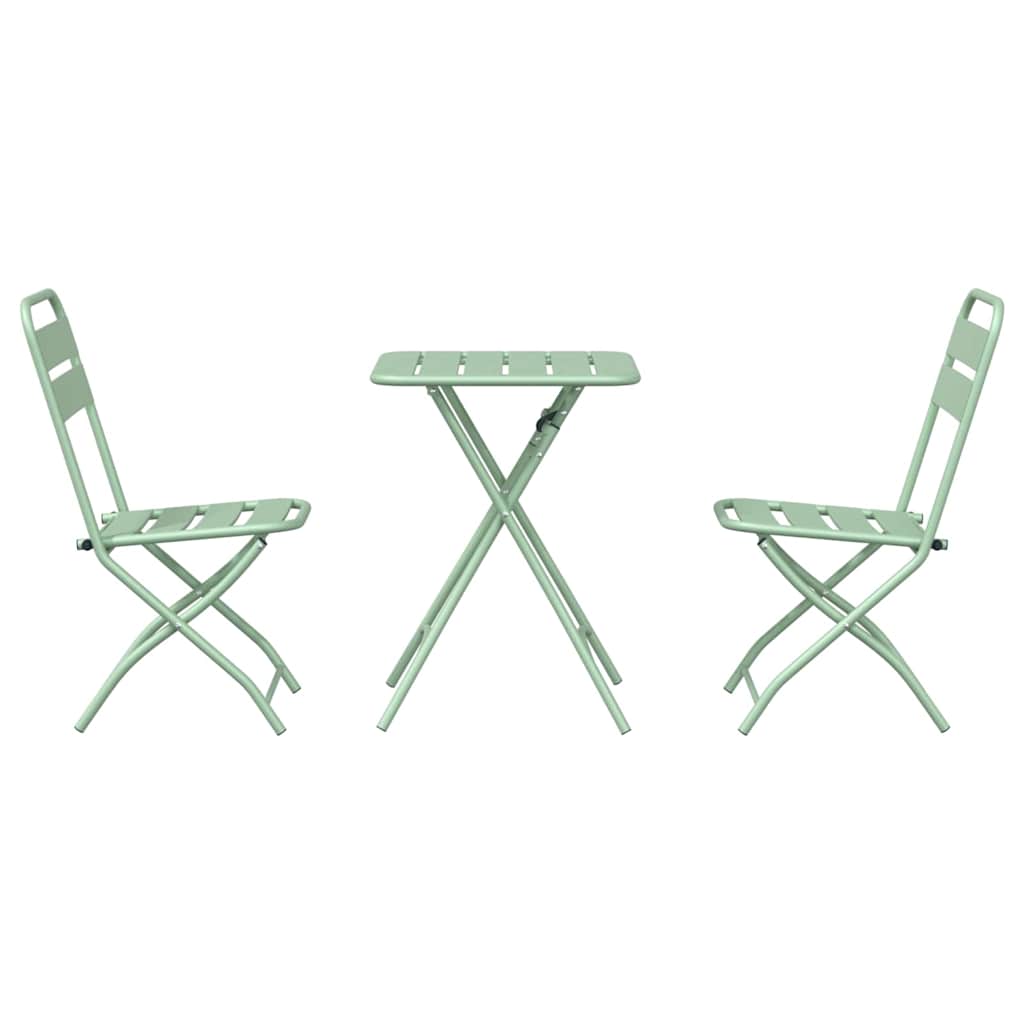Bistrogarnitur 3 pcs Grün Stahl