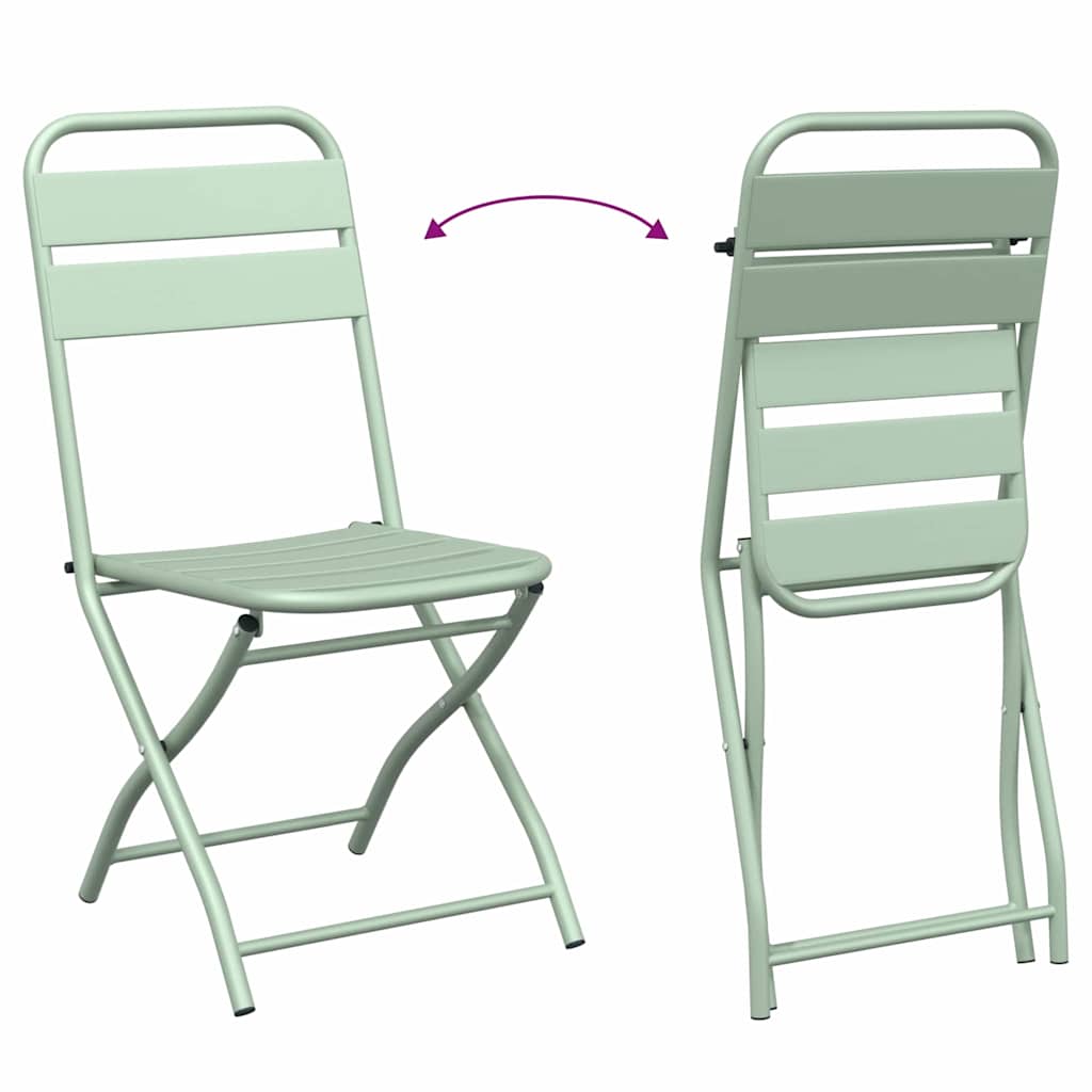 Bistrogarnitur 3 pcs Grün Stahl
