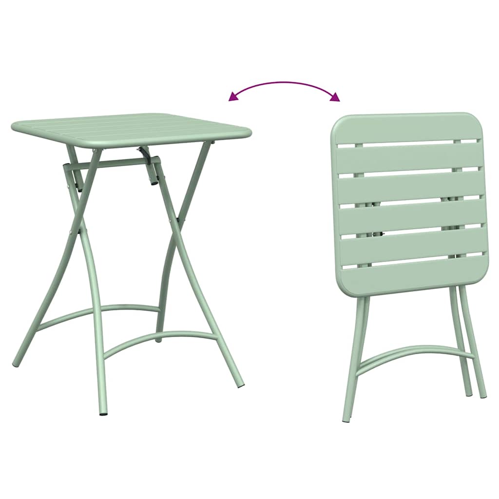 Bistrogarnitur 3 pcs Grün Stahl