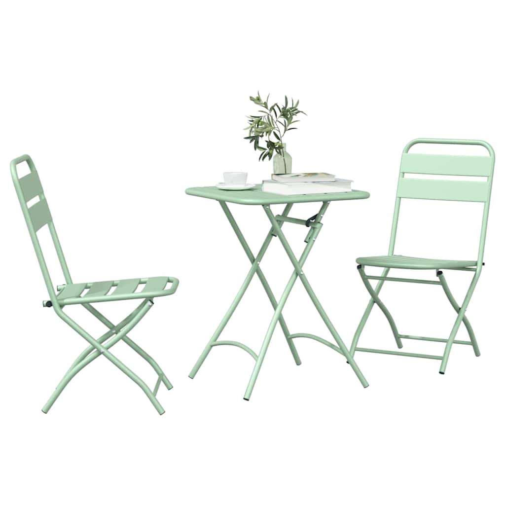 Bistrogarnitur 3 pcs Grün Stahl