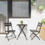 Bistrogarnitur 3 pcs Anthrazit Stahl
