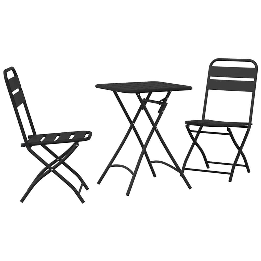 Bistrogarnitur 3 pcs Anthrazit Stahl