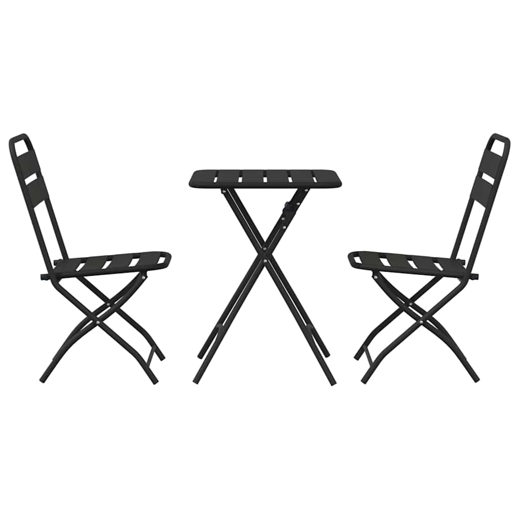 Bistrogarnitur 3 pcs Anthrazit Stahl