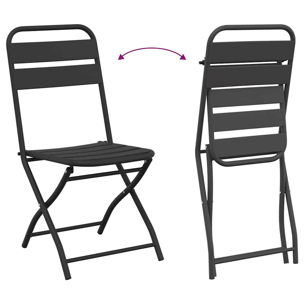 Bistrogarnitur 3 pcs Anthrazit Stahl
