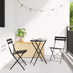 Gartenklappstuhl 2 pcs Anthrazit 42 x 46 x 82cm Metall