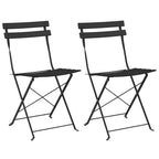 Gartenklappstuhl 2 pcs Anthrazit 42 x 46 x 82cm Metall
