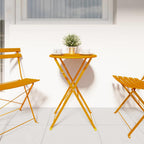 Bistrotisch Senf Ø 50 x 71 cm Pulverbeschichteter Stahl