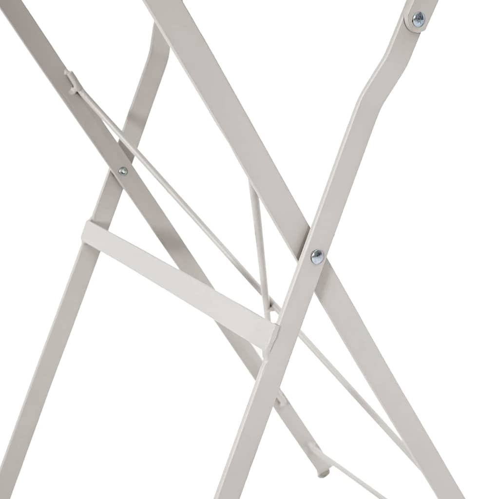 Bistrotisch Beige Ø 50 x 71 cm Pulverbeschichteter Stahl